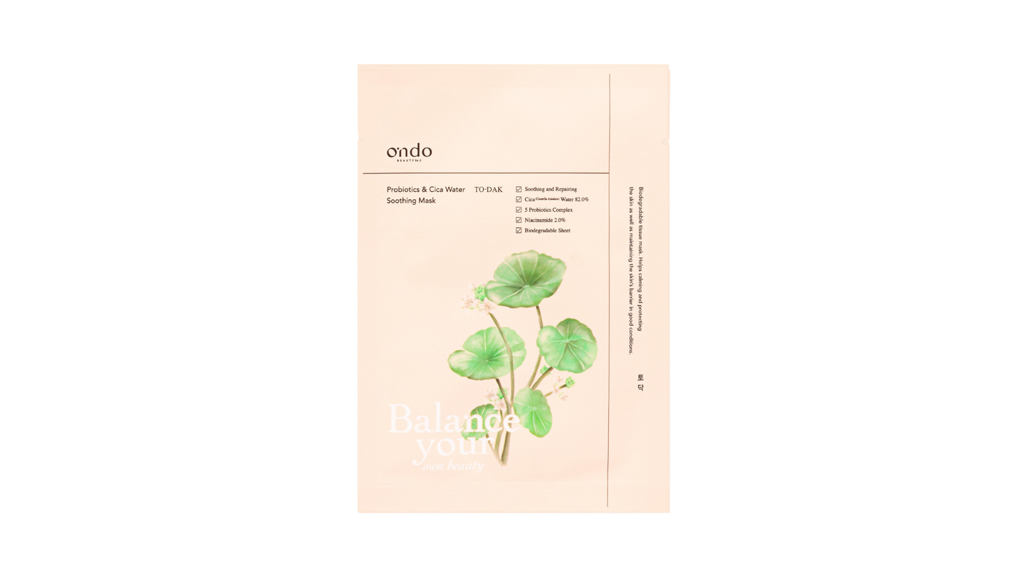 Ondo Beauty 36.5 Probiootit & Cica Water Smoothing Mask TO-DAK 1 kpl